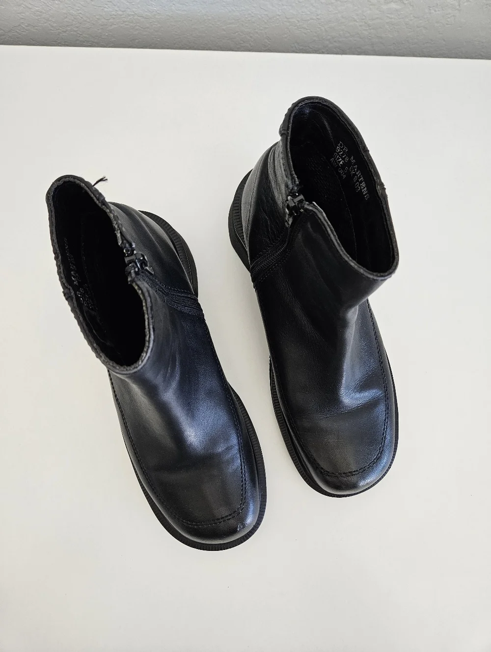 Dr. Martens Vintage 9278 Leather Made in England Black Platform Boots Women US 7
